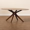 Baxton Studio Monte Mid-Century Modern Walnut Brown Finished Wood 71-Inch Oval Dining Table 180-11187-Zoro - alternate 7